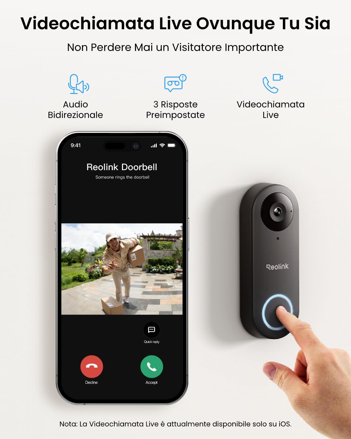Detalle 2 de Reolink 5MP videocitofono Wi‑Fi