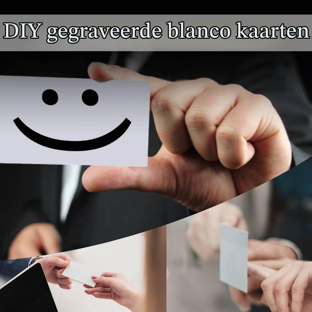 Detalle 2 de Fyearfly Fyearfly9surom4fbi-05 metalen visitekaartjes, 50 zilveren kaarten