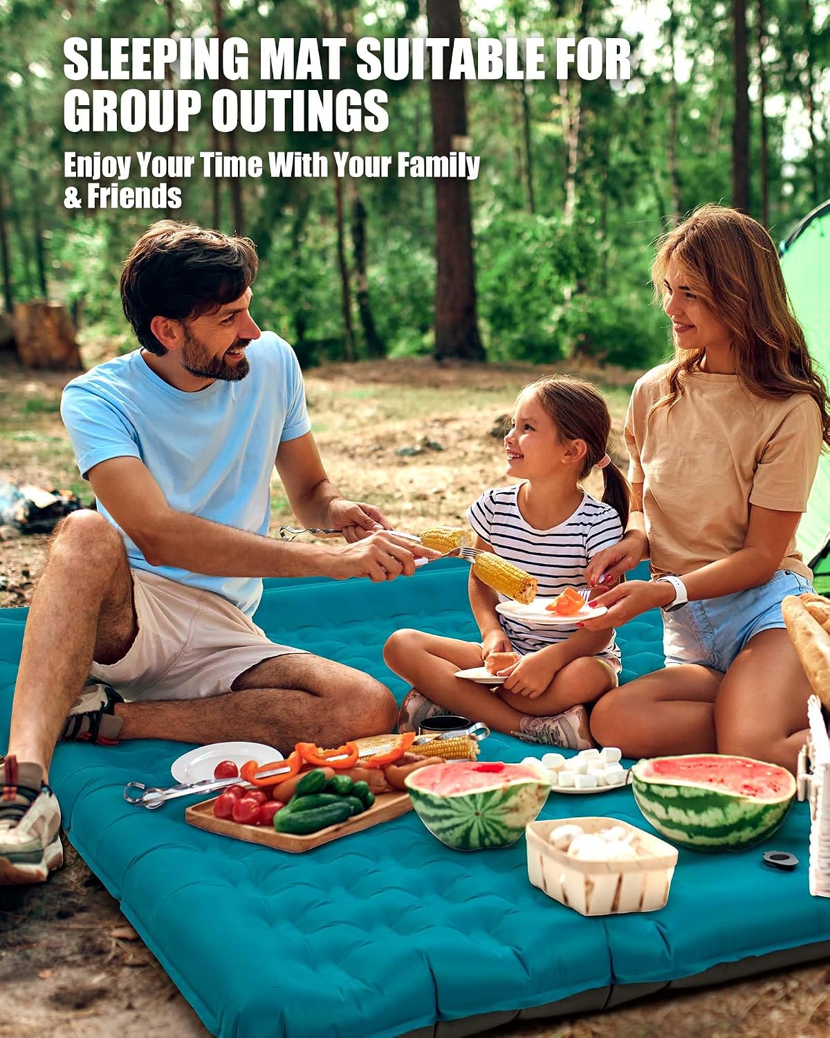 Detalle de AKSOUL camping air mat 10cm, 200kg