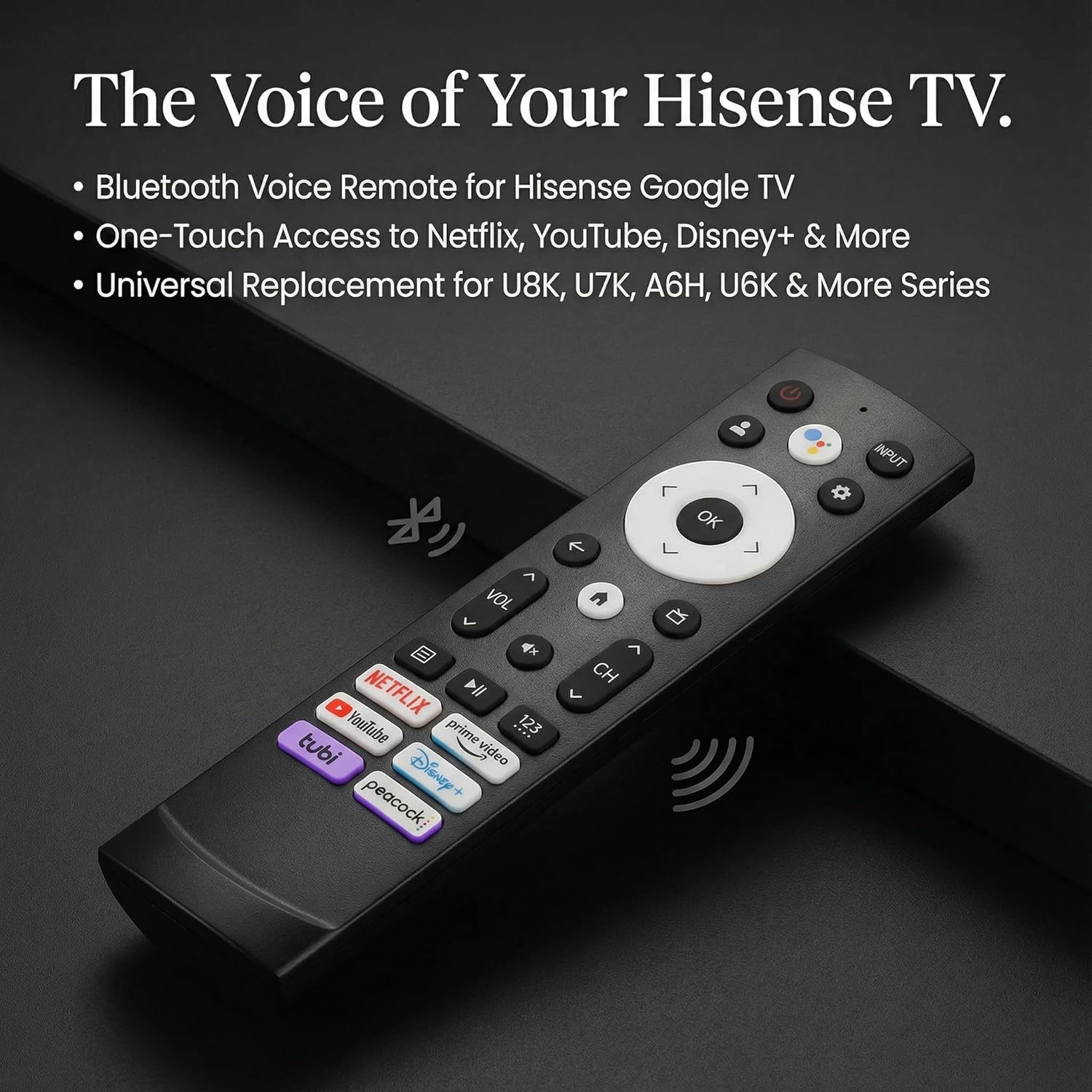 Detalle 2 de Hisense Google TV Remote with Voice Control and Bluetooth
