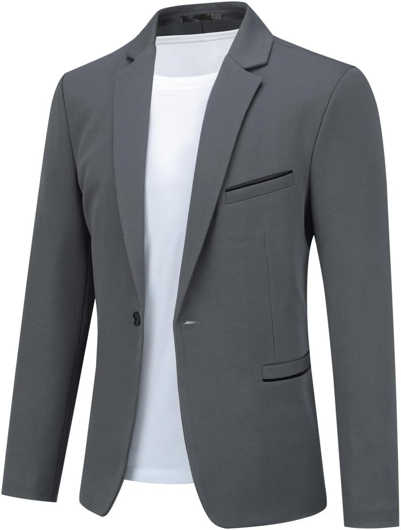 Thumbnail 1 de YFFUSHI Abito Uomo 2 Pezzi Slim Fit con 1 Bottone: eleganza sobria per matrimoni e cerimonie