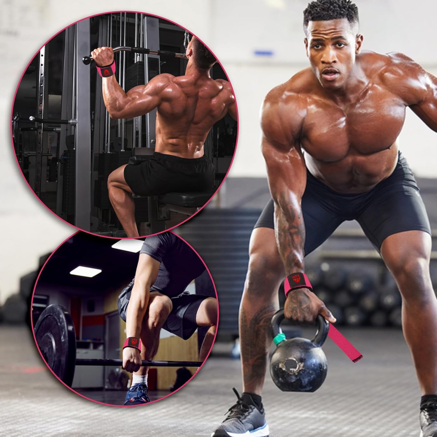 Thumbnail 4 de WFX Weight Lifting Straps Wrist Support
