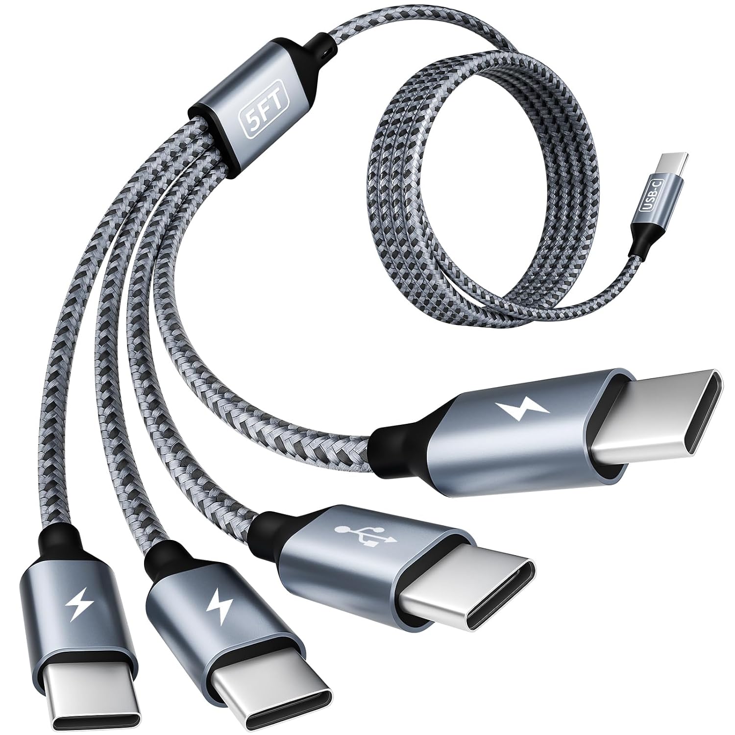 Detalle de USB-C Splitter Charging Cable, 5 ft
