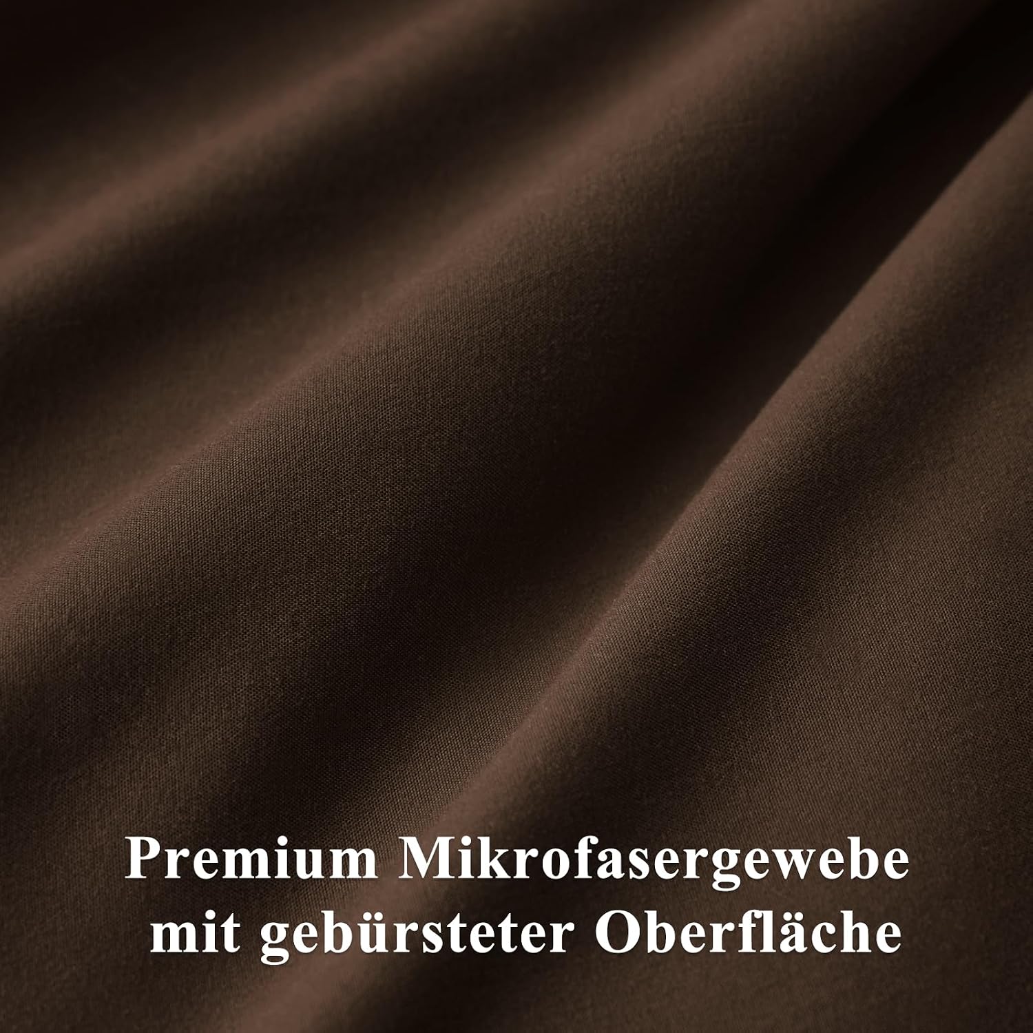 Thumbnail 4 de Aisbo Kissenbezug 80x80 cm – 2er Set aus Mikrofaser in Braun mit Reißverschluss
