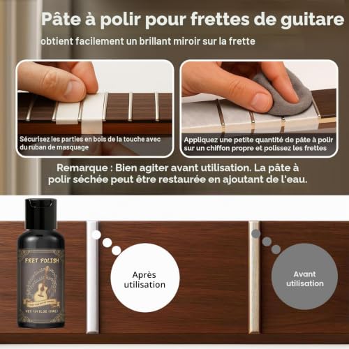 Thumbnail 2 de 1DFAUL Kit de nettoyage de guitare 9 pièces – entretien complet pour toutes les guitares