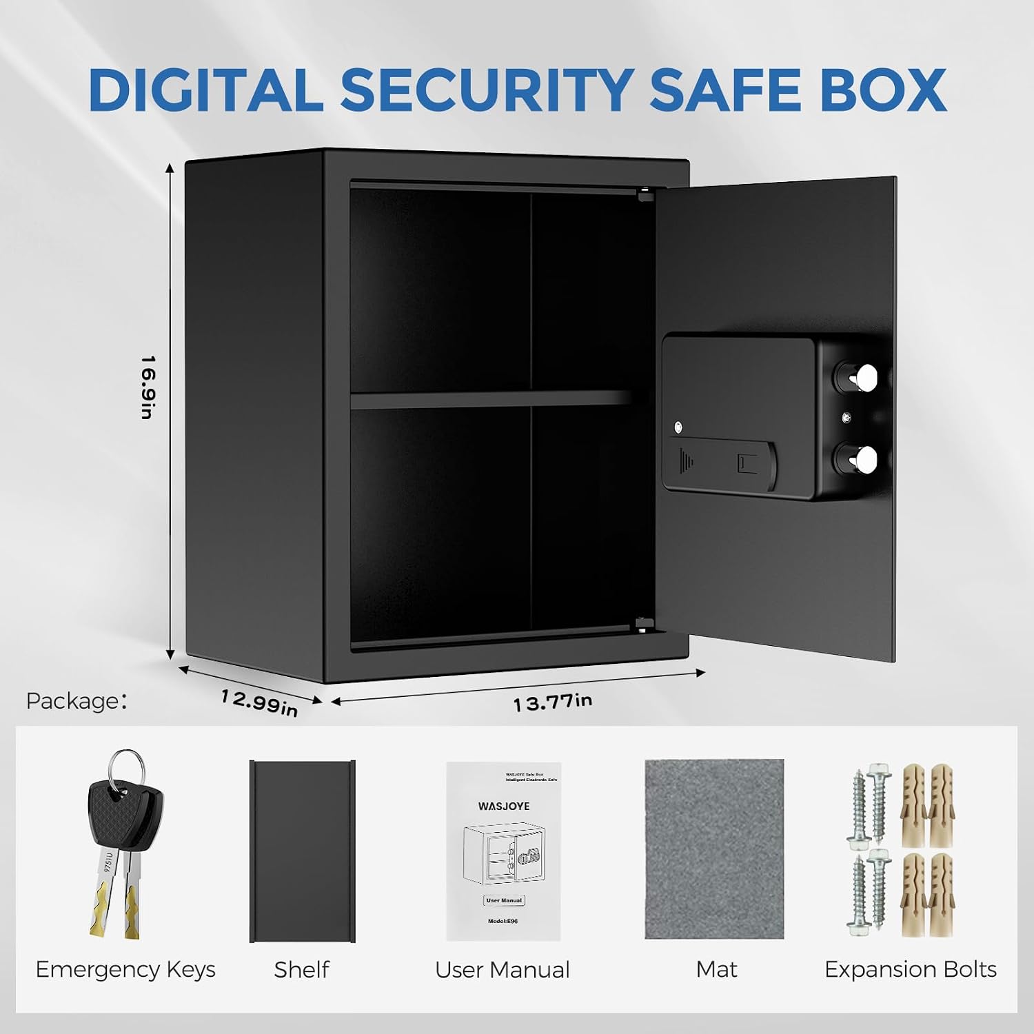 Detalle 2 de WASJOYE cassaforte biometrica 43L