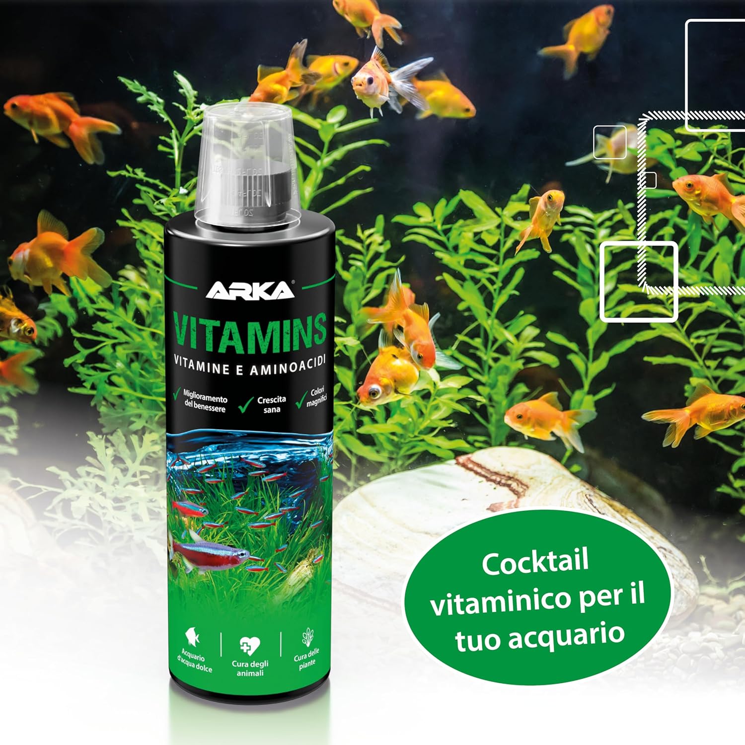 Detalle 2 de Integratore per pesci Vitamins 473 ml – multivitaminico liquido per acquari dolci