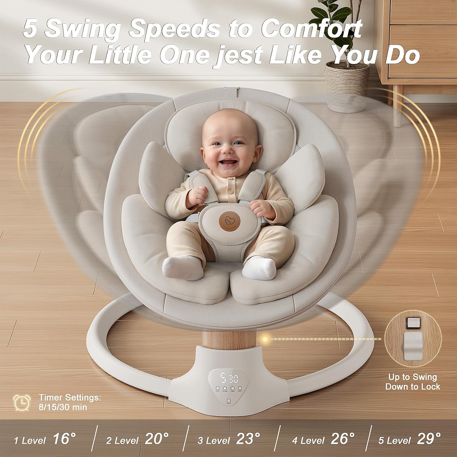 Detalle de FasonBaby Electric Baby Swing, 5 Speeds
