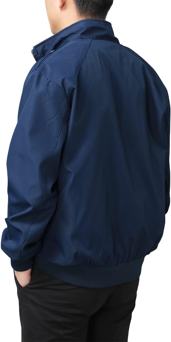 Detalle de Allthemen giubbotto invernale da uomo con collo alto e zip, stile aviatore