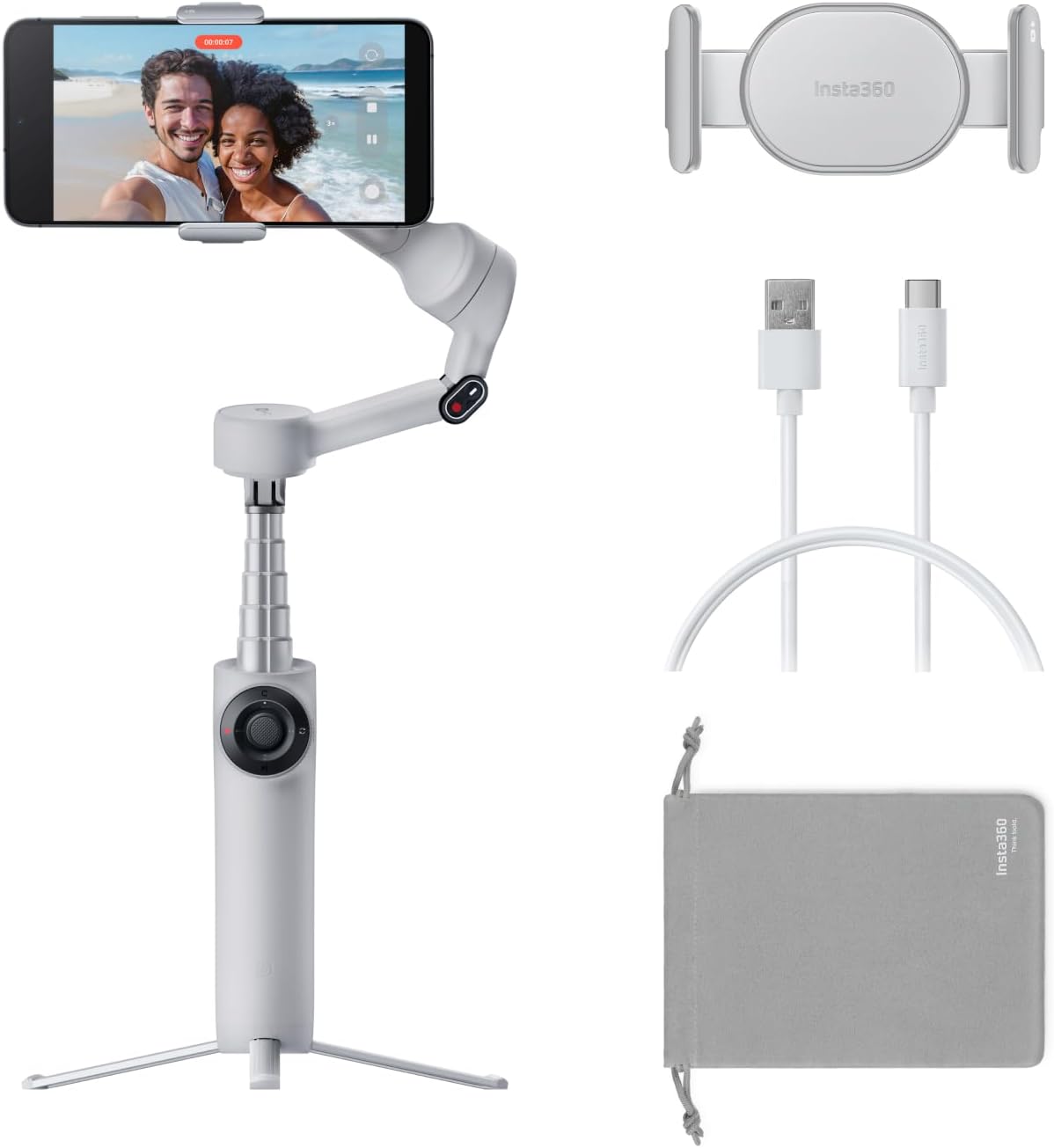 Detalle de Insta360 Flow 2 Stabilisateur pliable 10h