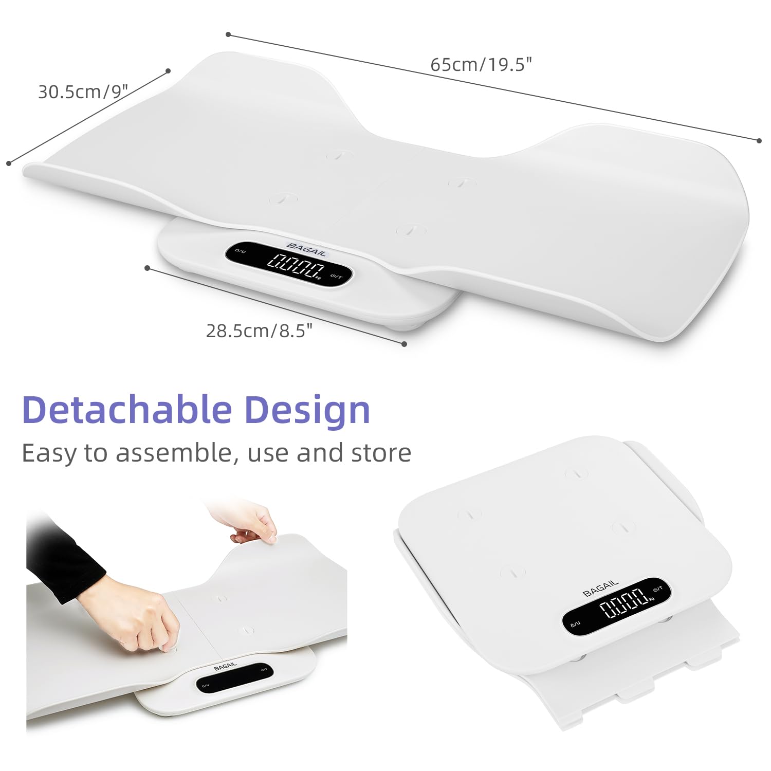Thumbnail 3 de BAGAIL Baby Scale 180kg digital weighing scale