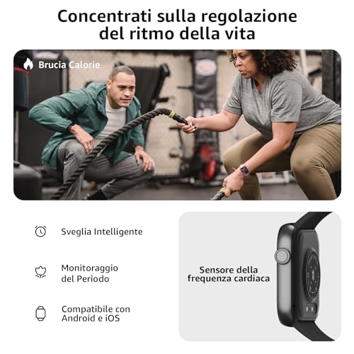 Detalle de AcclaFit Smartwatch Uomo Donna 1.85": 140+ modalità, Chiamate Bluetooth e Monitoraggio salute IP68