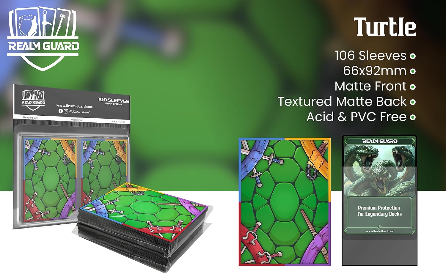 Detalle de Realm Guard トレーディングカード用アートスリーブ 100枚入り テクスチャマット仕様