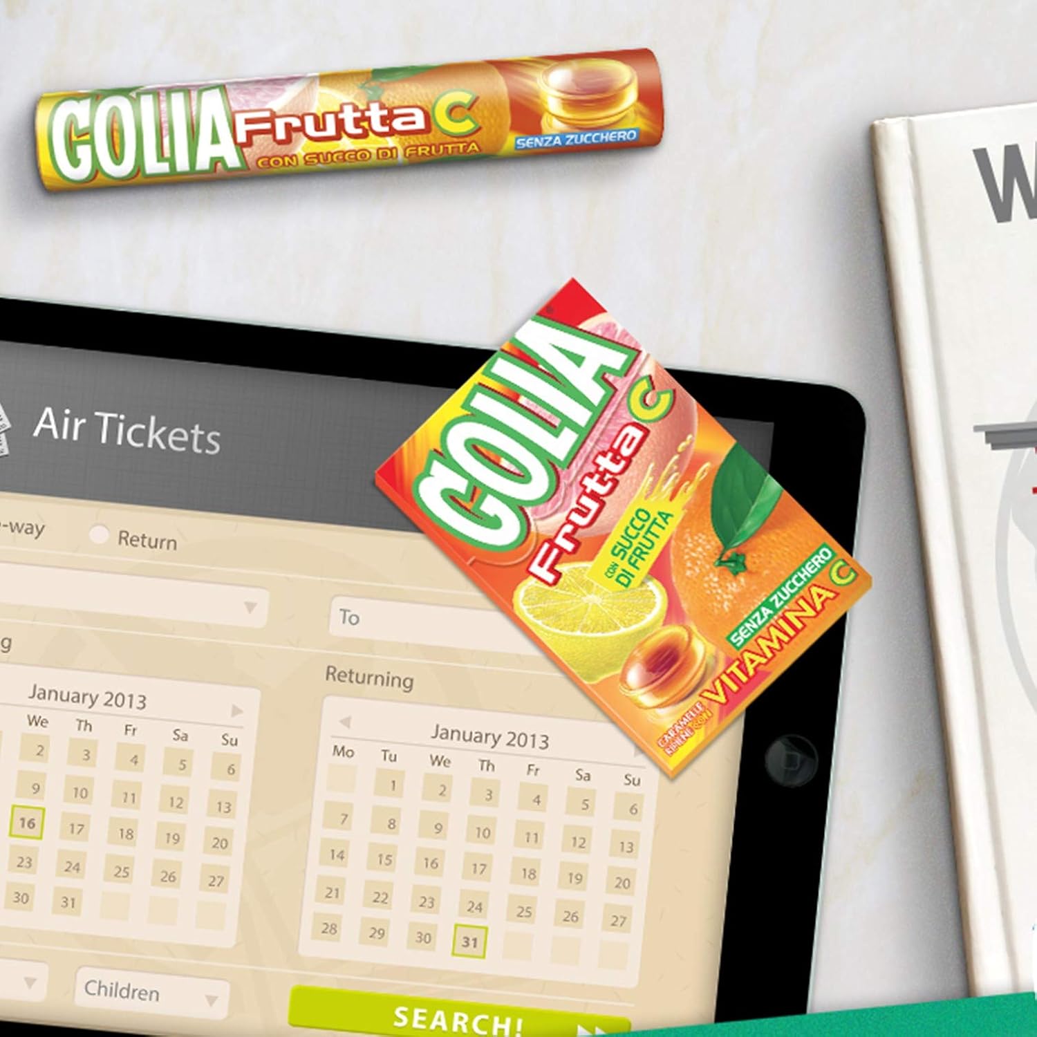 Thumbnail 3 de Golia Frutta C – Caramelle dure ripiene gusto agrumi, senza zucchero né glutine, Vitamina C, confezione da 24 roll