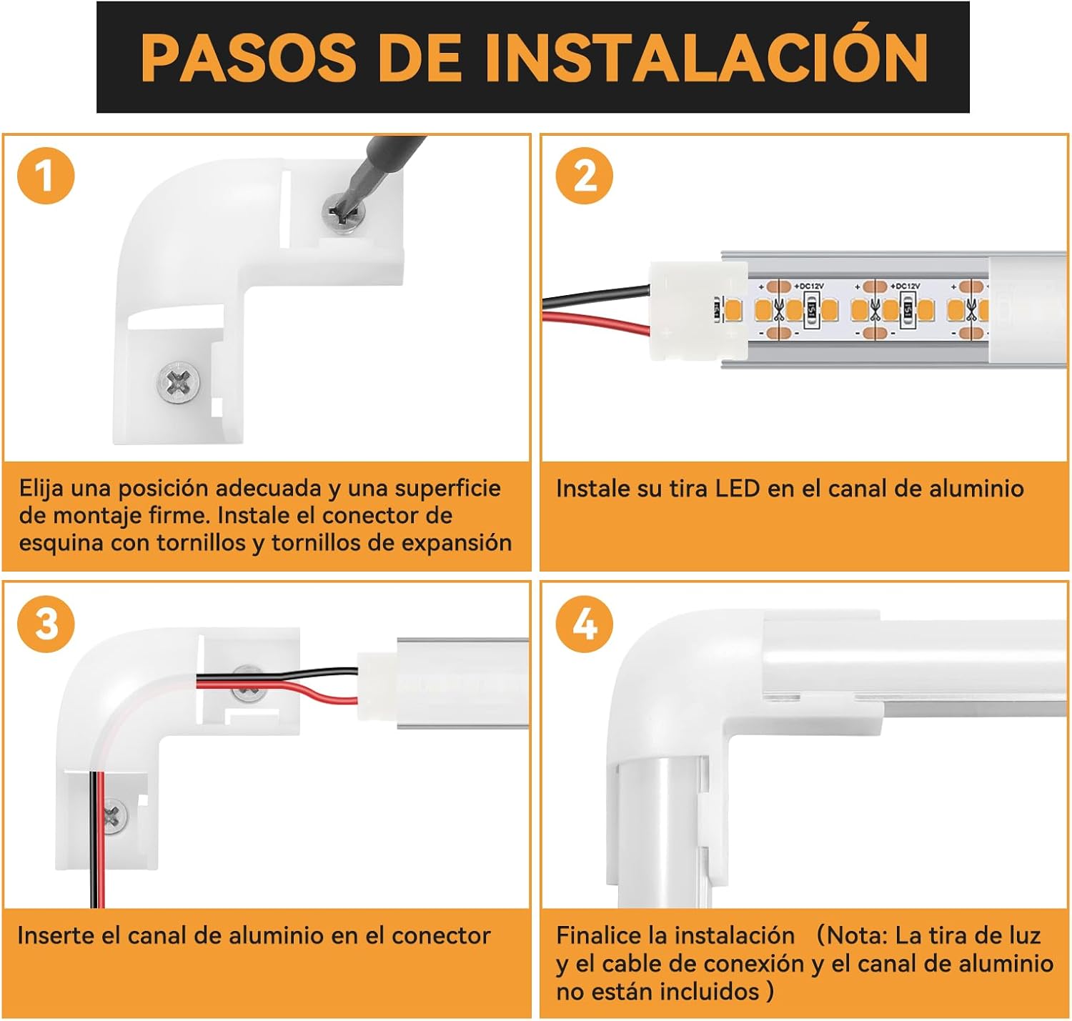 Thumbnail 6 de HOMMAND 10Pcs Conectores de Esquina 90° para LED