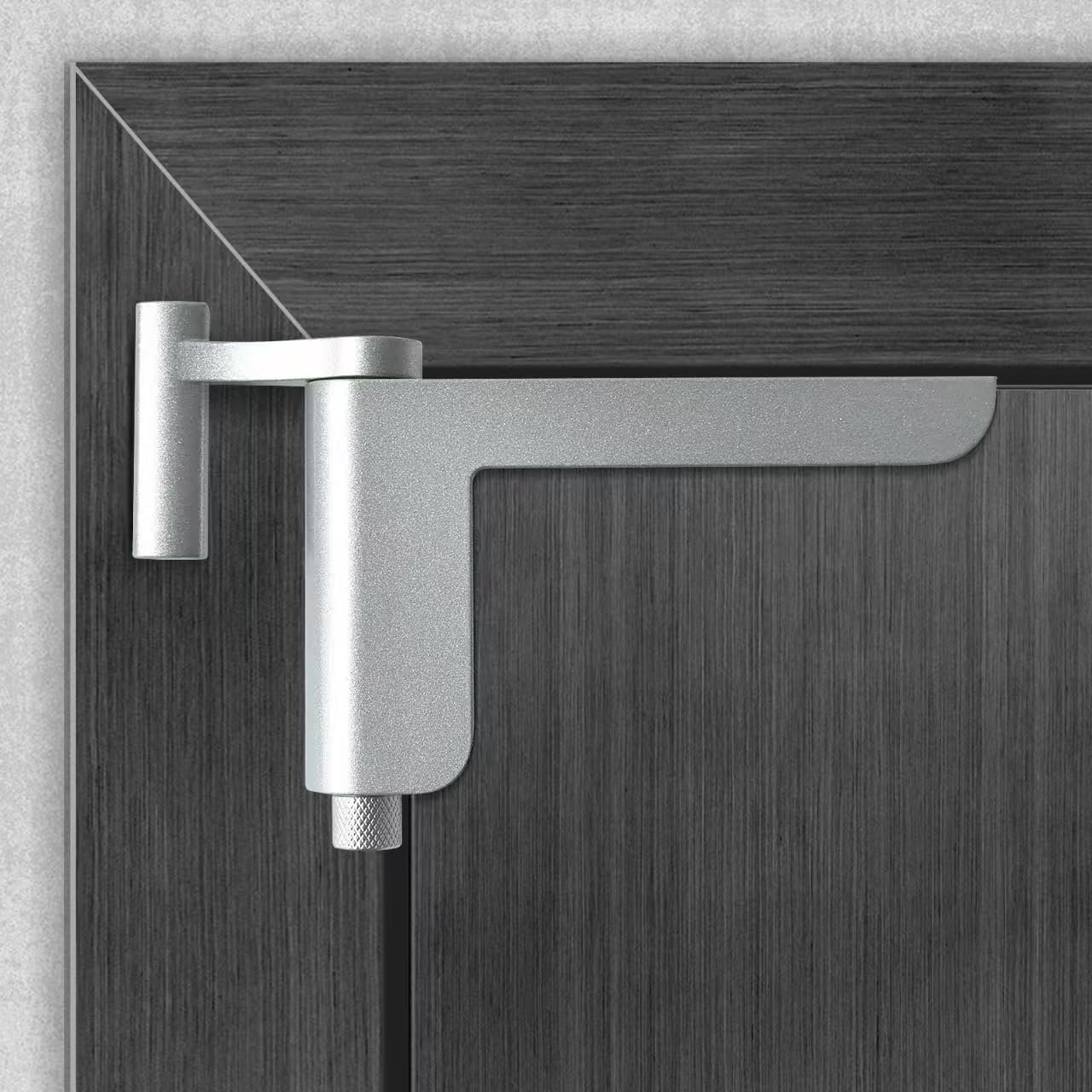 Detalle de MARIE Türschließer ohne Bohren „MARIE“ – automatischer Ganzmetall-Minitürschließer für leichte Innentüren (silber)