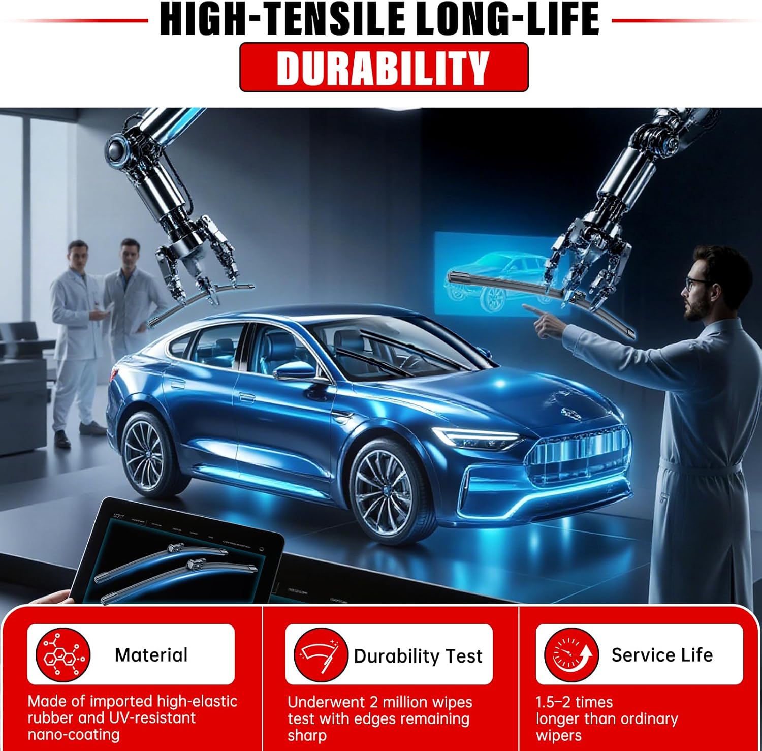 Thumbnail 6 de RAINTOK Windshield Wiper Blades 26" 17" 14