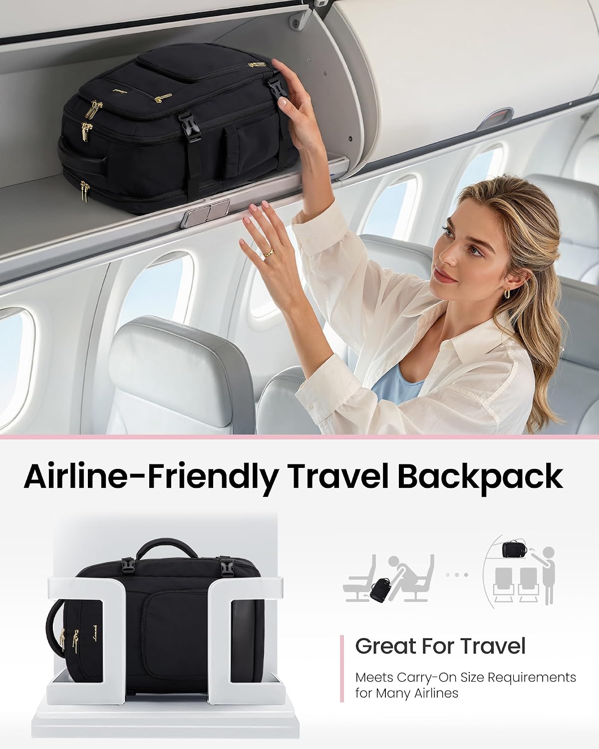 Detalle de LOVEVOOK Travel Backpack 50L