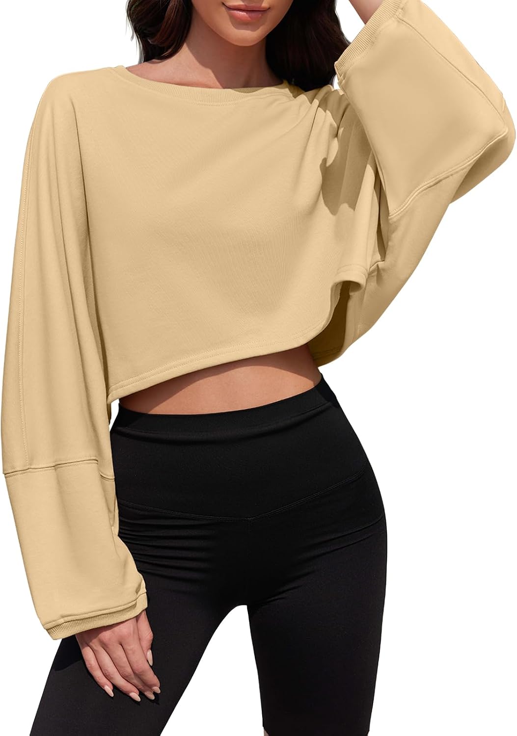 Detalle de Tankaneo Cropped Sweatshirt, Cotton-Polyester Blend
