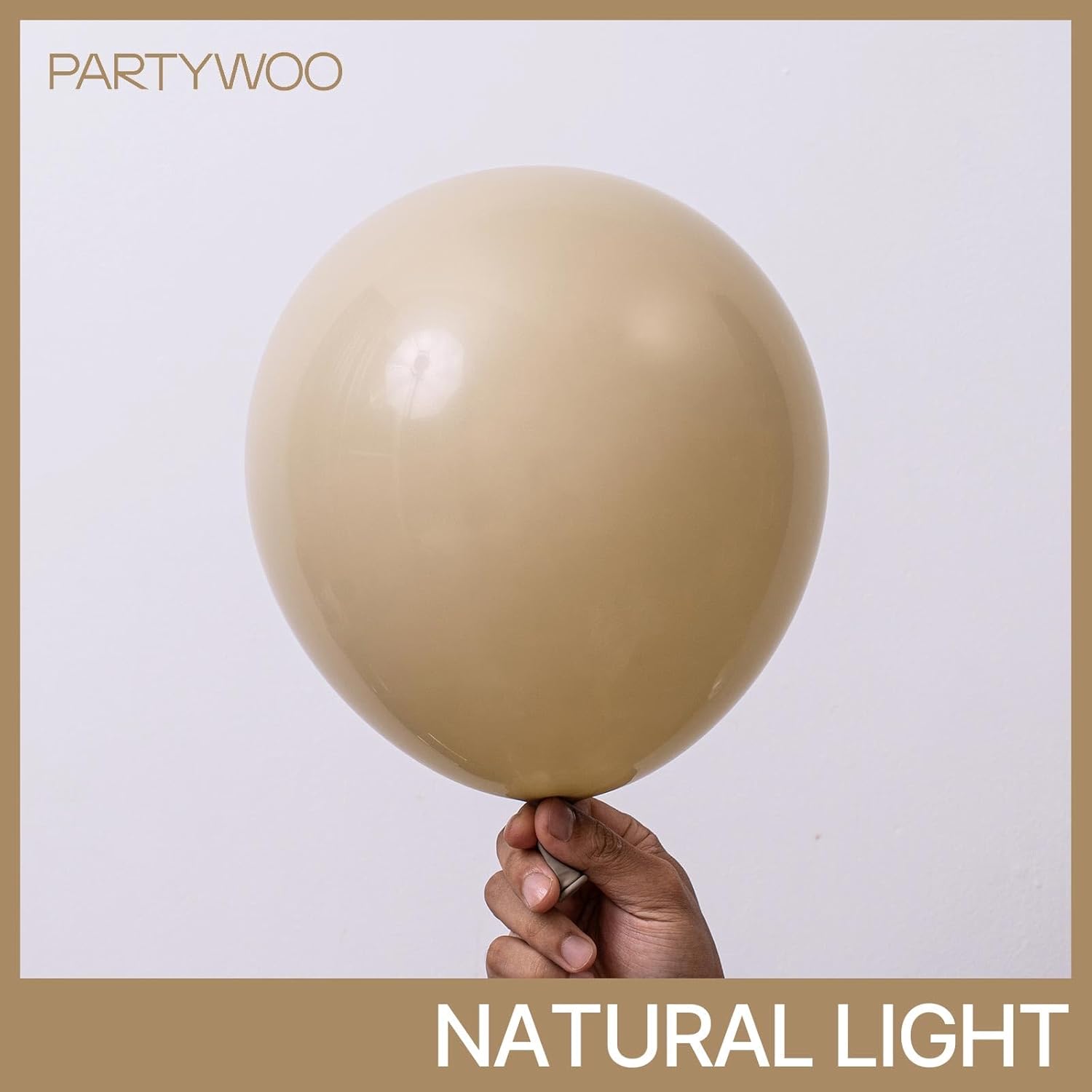 Thumbnail 2 de PartyWoo Cream Balloons 140 pcs 🎈