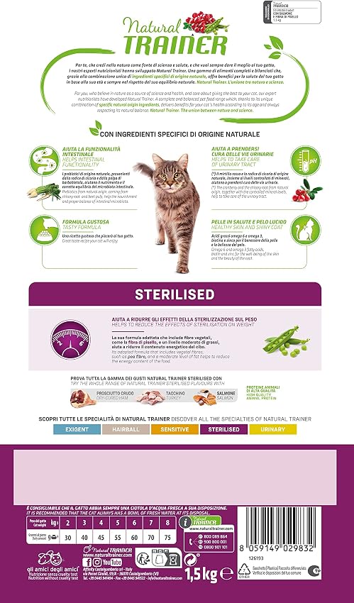 Thumbnail 4 de Trainer Natural TR Gato Adult Sterilised Salmón 1,5 kg 🐱