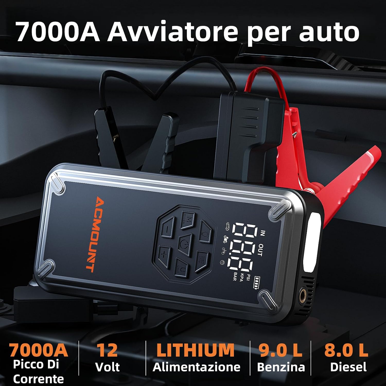 Detalle de ACMOUNT W160 Booster 23800mAh 7000A