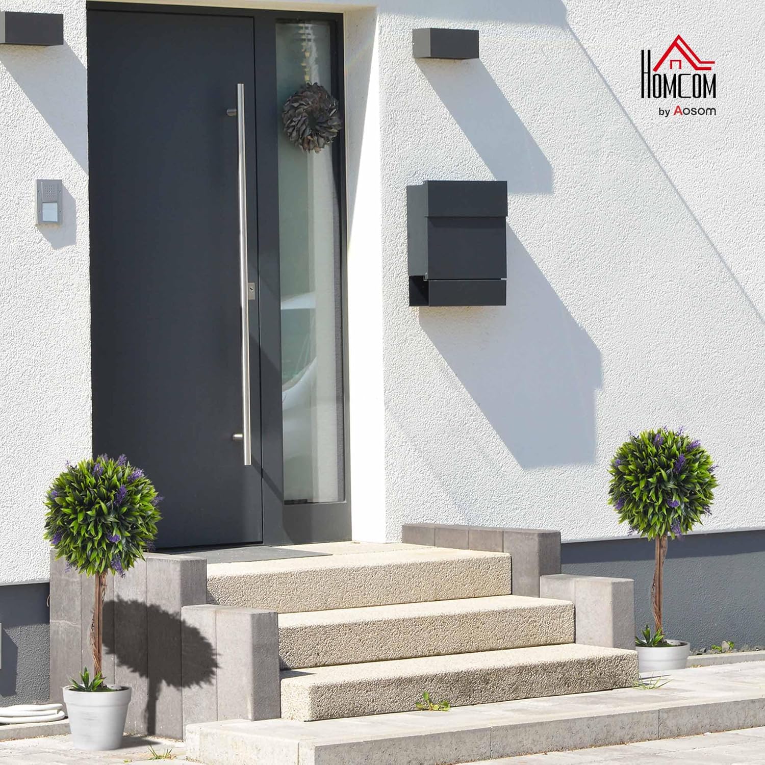 Thumbnail 1 de HOMCOM Lot de 2 Plantes artificielles lavande 60 cm