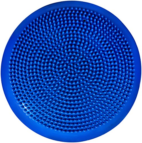 Detalle de Amazon Basics Cuscino gonfiabile per equilibrio – Blu scuro, Ø 33 cm