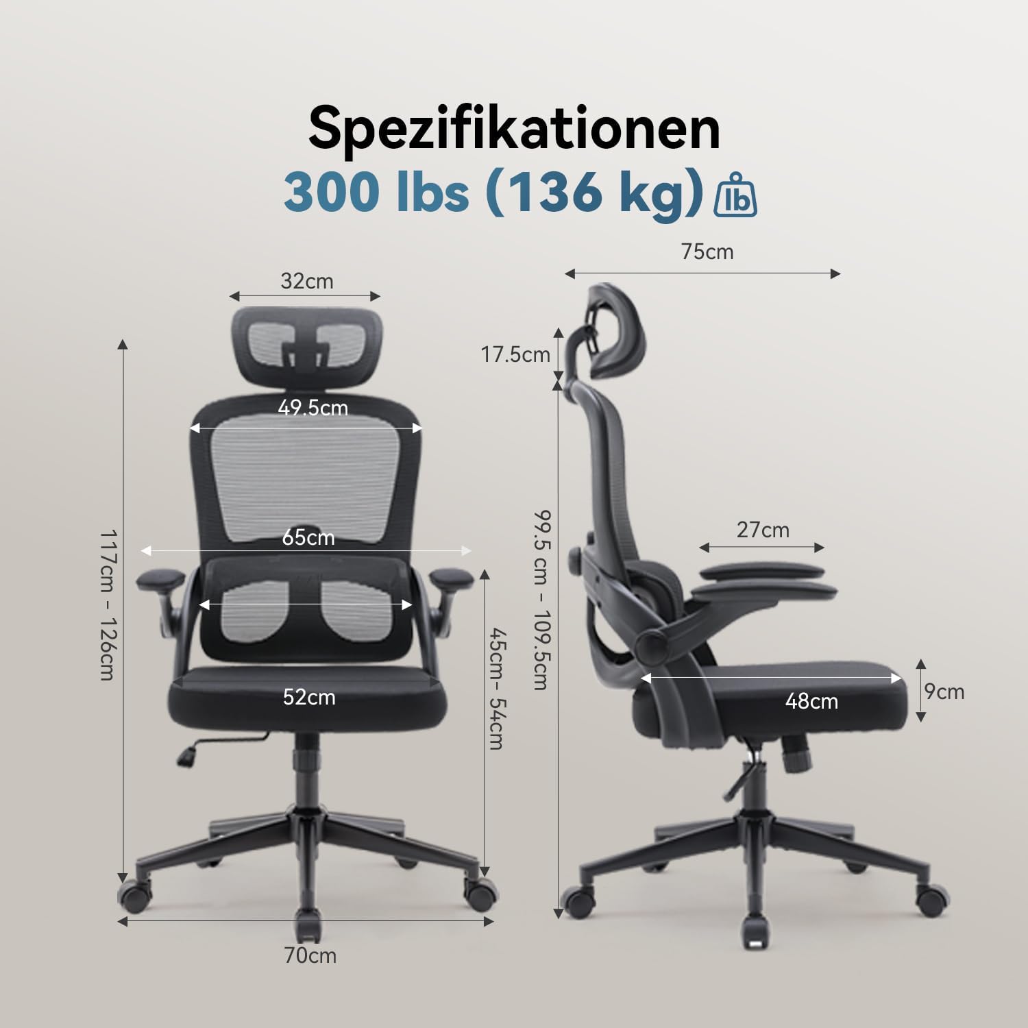 Thumbnail 2 de SIHOO M102C ergonomischer Bürostuhl mit 3D-Armlehnen