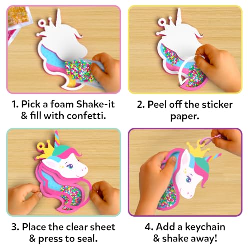 Detalle de Skillmatics Shake-its – Unicorns & Princesses, Glitter Art, Paper Craft Kit