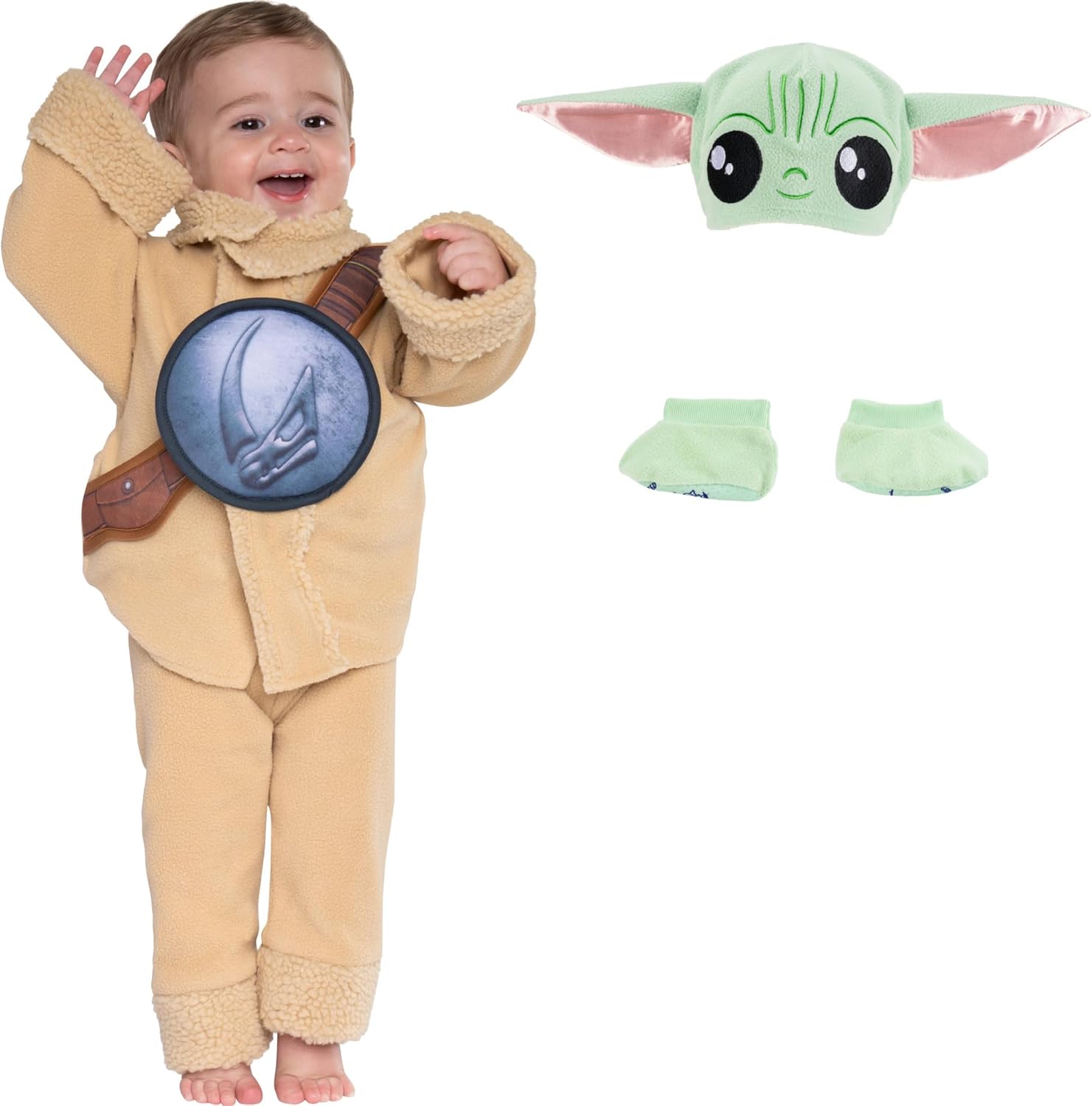Detalle 2 de STAR WARS Grogu Infant Halloween Costume, Five-Piece Set