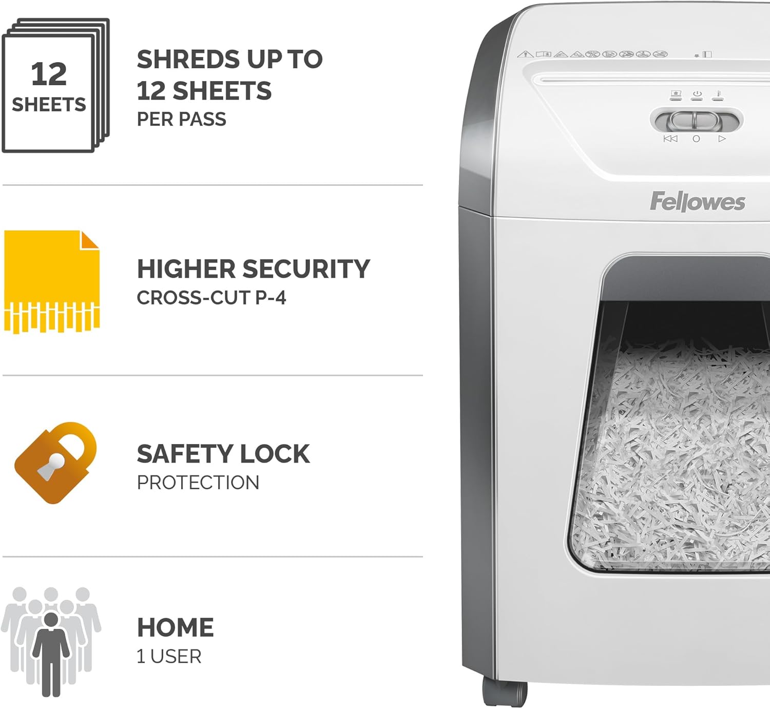 Thumbnail 1 de Fellowes FS-12C cross cut shredder 12 sheets