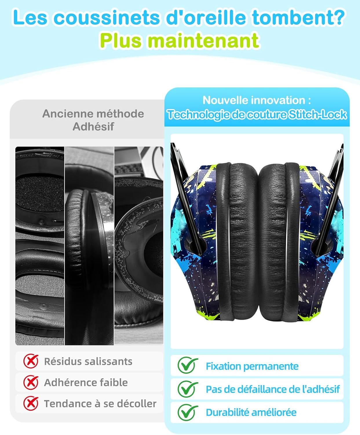 Thumbnail 1 de ZOHAN 030 casque anti-bruit enfant pliable et réglable, SNR 25 dB
