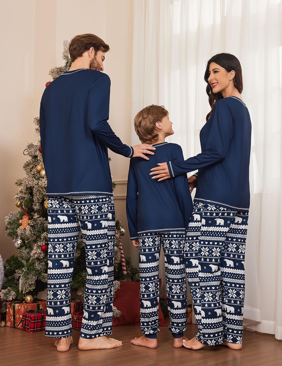 Detalle 1 de Ekouaer Family Matching Pajamas, Two-Piece