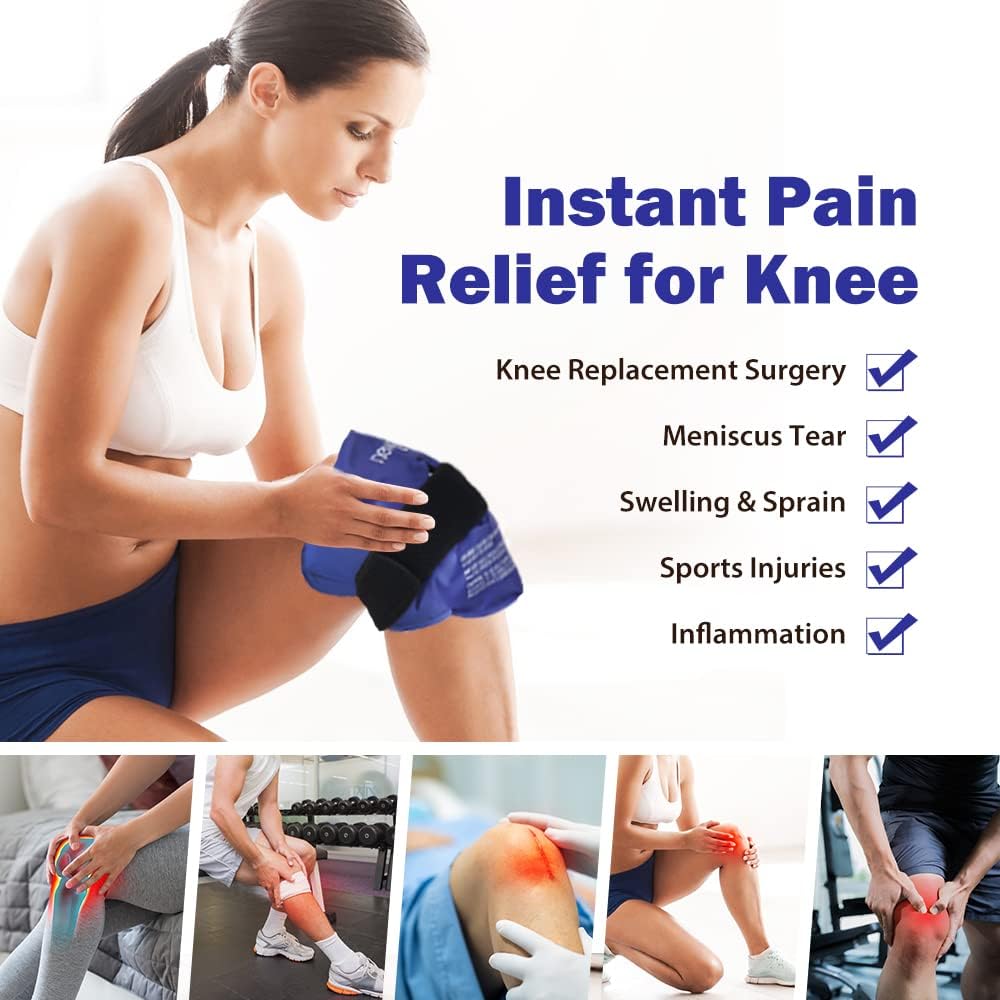 Detalle 2 de NEWGO Knee Ice Pack Wrap: Reusable Gel Cold Pack for Knee Injuries