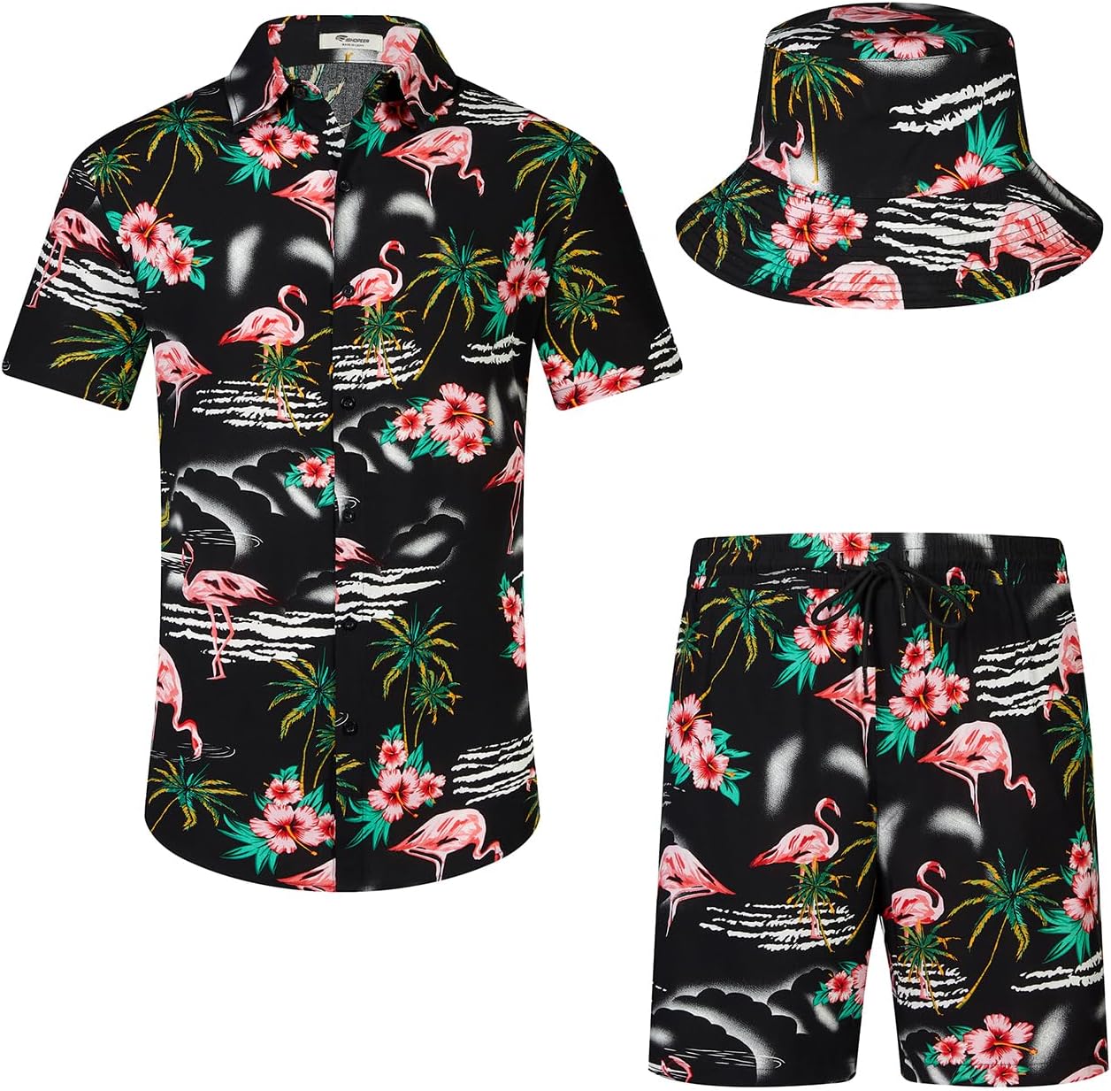 Thumbnail 5 de EISHOPEER Men’s Flower Hawaiian Set Shirt & Shorts Outfit 🌺?
