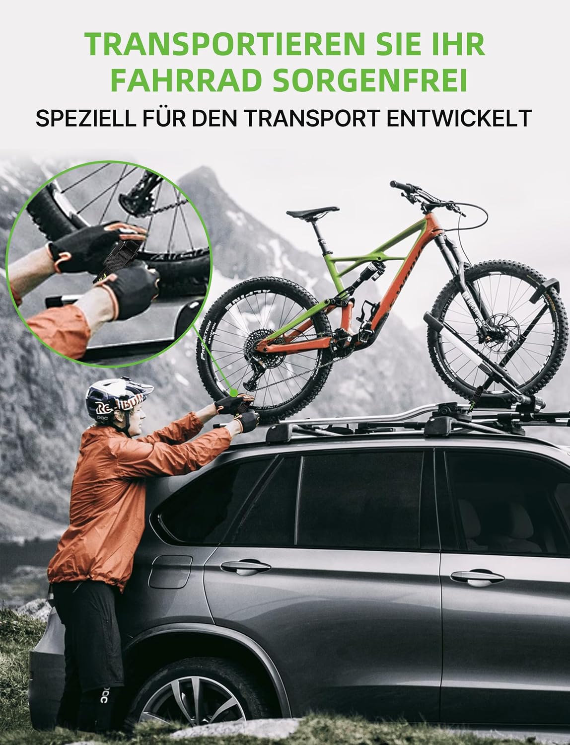 Thumbnail 5 de Spanngurte mit Polsterung (40 cm, 20 mm) für Fahrradträger – 4 Stück, bis 200 kg Belastbarkeit