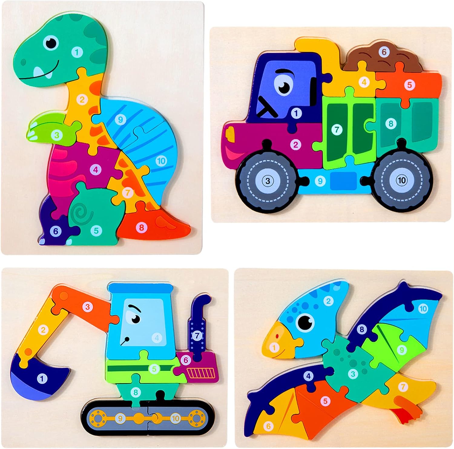 Detalle de HUADADA Toddler Puzzles 4 Pack Learn & Play