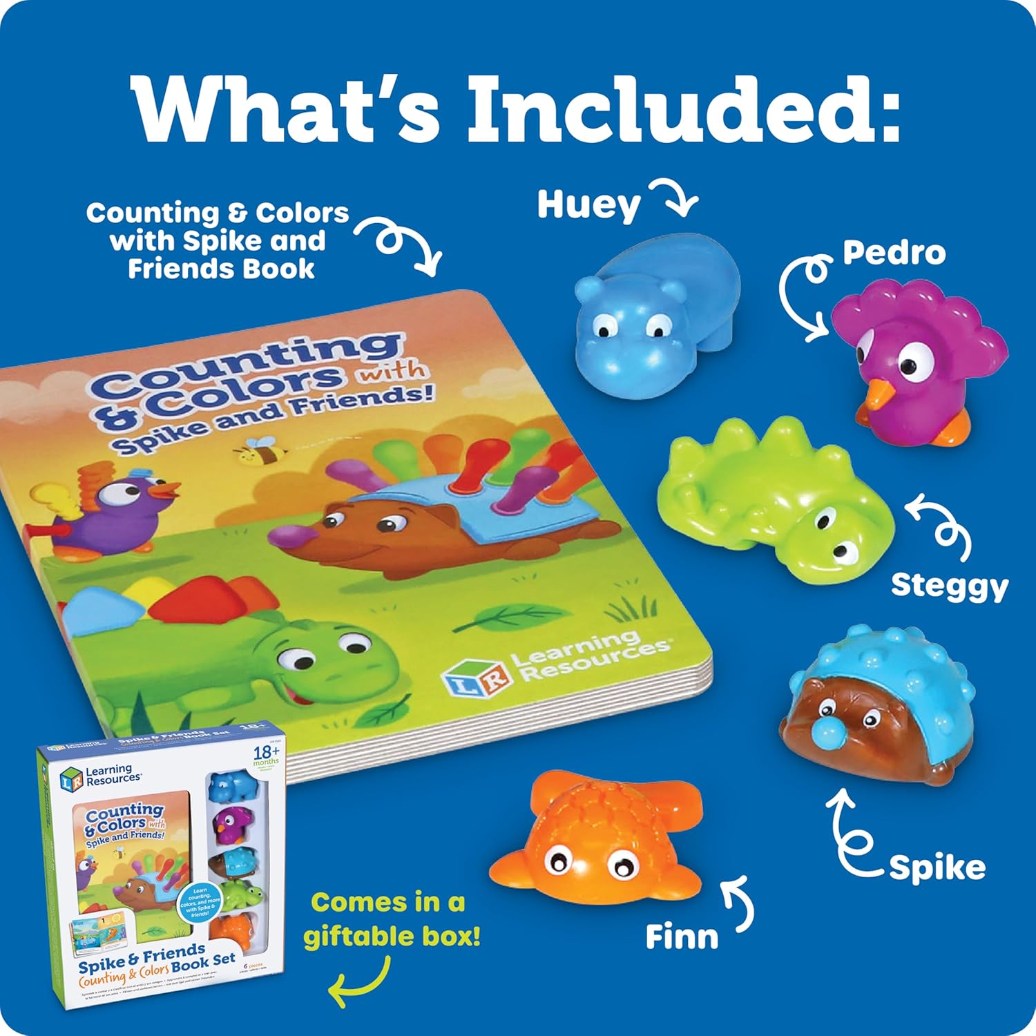 Detalle 2 de Spike and Friends Counting & Colours Book Set by Learning Resources