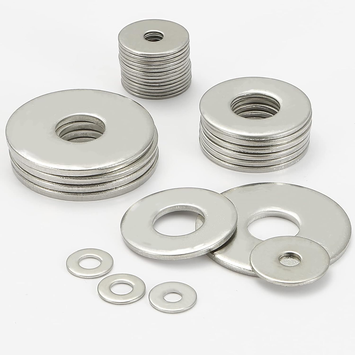 Detalle 2 de AMLOOPH Unterlegscheiben M6, Große Flach Unterlegscheiben M6 x 18 mm, Edelstahl V2A DIN 9021, 20 Stück