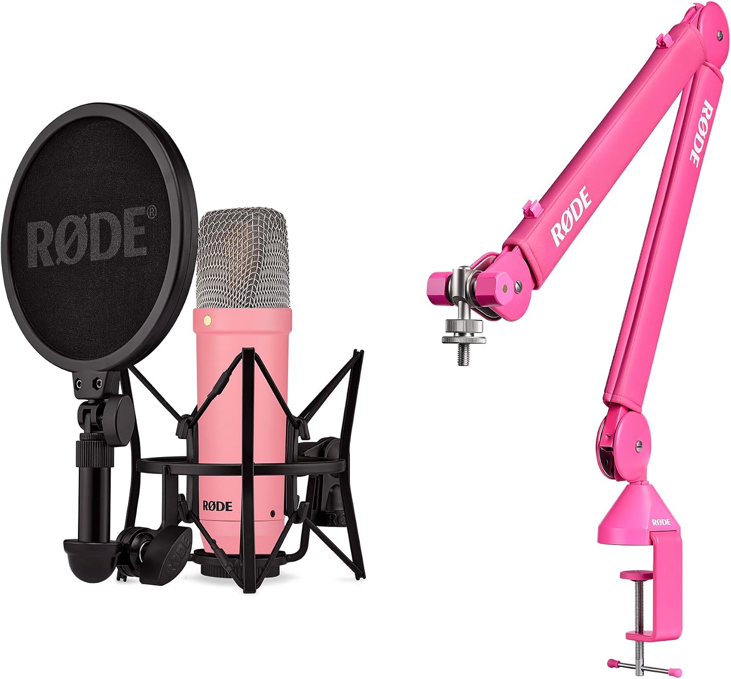 Detalle de RØDE NT1 Signature Series: micrófono de condensador de gran diafragma con soporte antivibraciones, filtro antipop y cable XLR