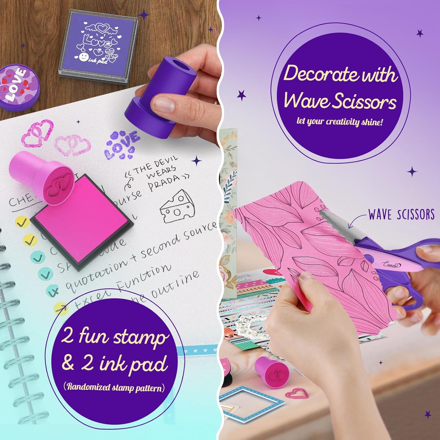 Thumbnail 4 de LAOESE 2-Pack DIY Journal Kit for Teens ✂️