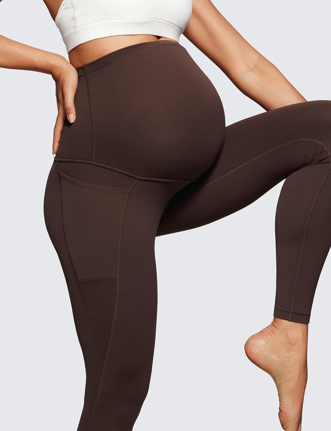 Detalle 2 de CRZ YOGA Butterluxe Leggings Premaman con Tasche — sportive e supporto per gravidanza e postpartum