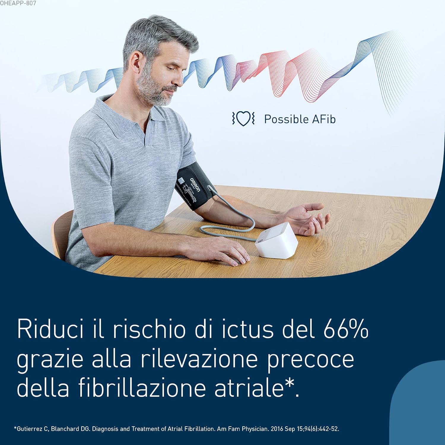Detalle de OMRON X3 Comfort AFib: Sfigmomanometro da braccio con rilevamento AFib e Intelli Wrap