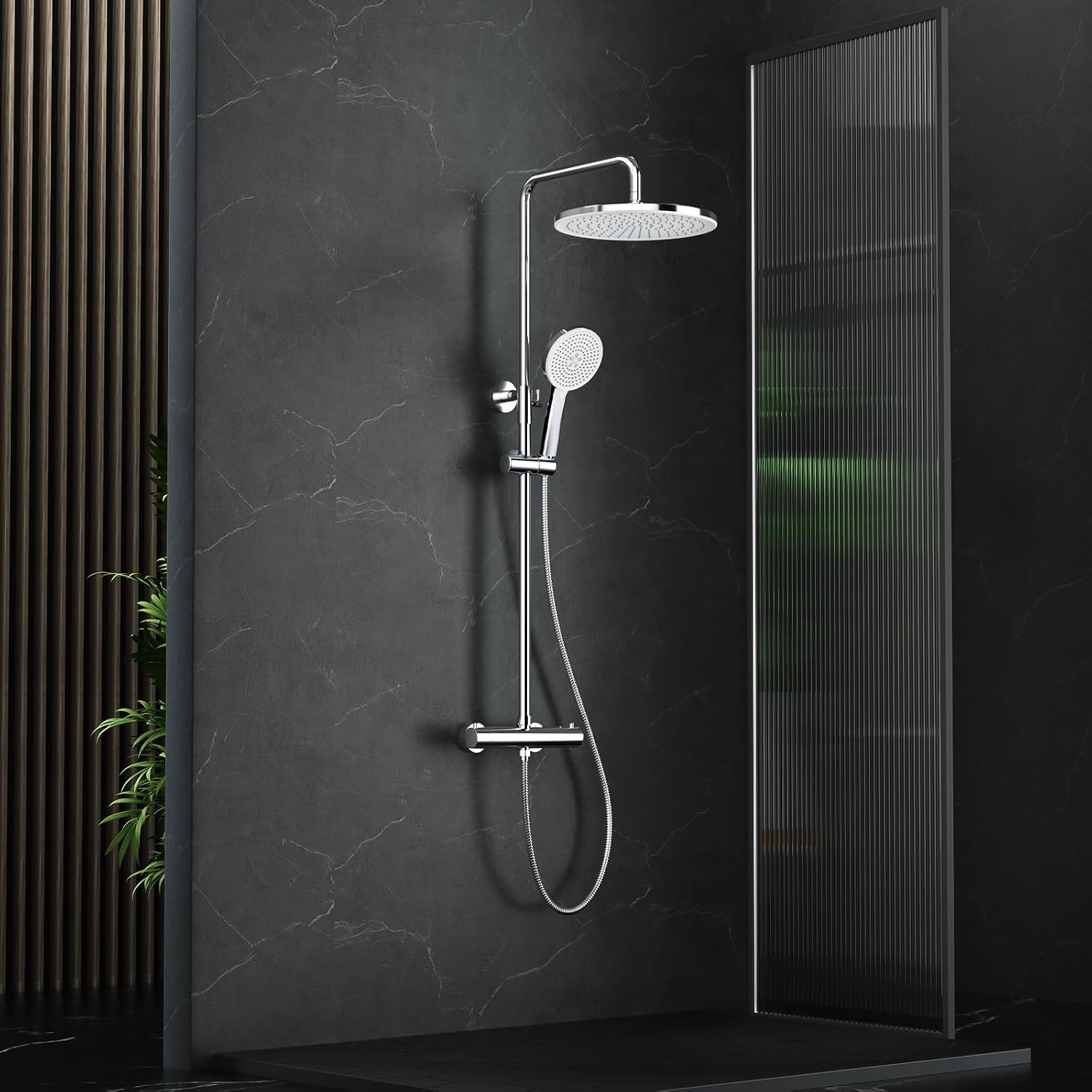 Detalle 2 de Rainsworth Regenduschensystem Thermostat Chrom