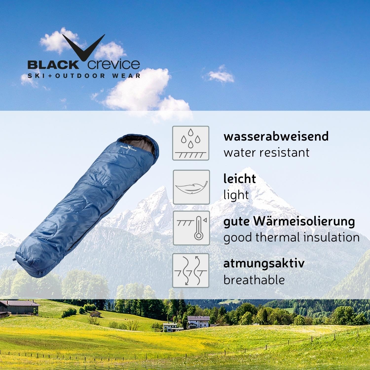 Thumbnail 1 de Black Crevice Schlafsack Hawk – Sac de Couchage Unisexe, 300 g de fibres polyester
