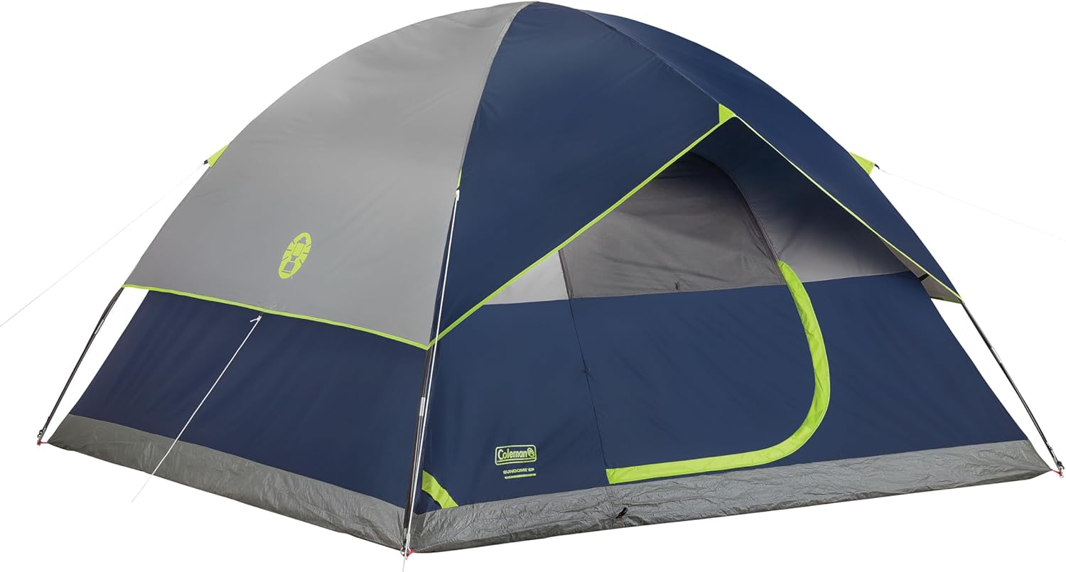 Detalle de Coleman Sundome Camping Tent with Rainfly, 6-Person (Weatherproof, Fast Setup)