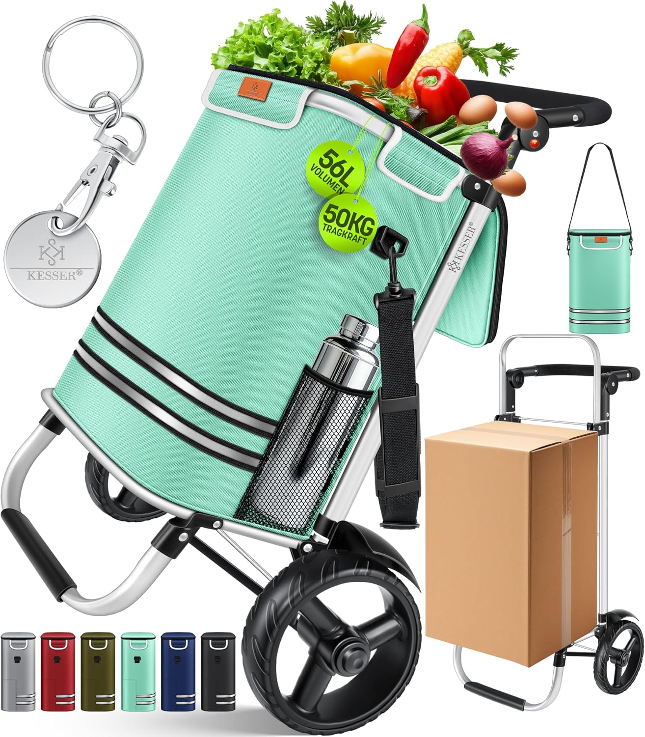 Detalle de KESSER® Einkaufstrolley klappbar 56L
