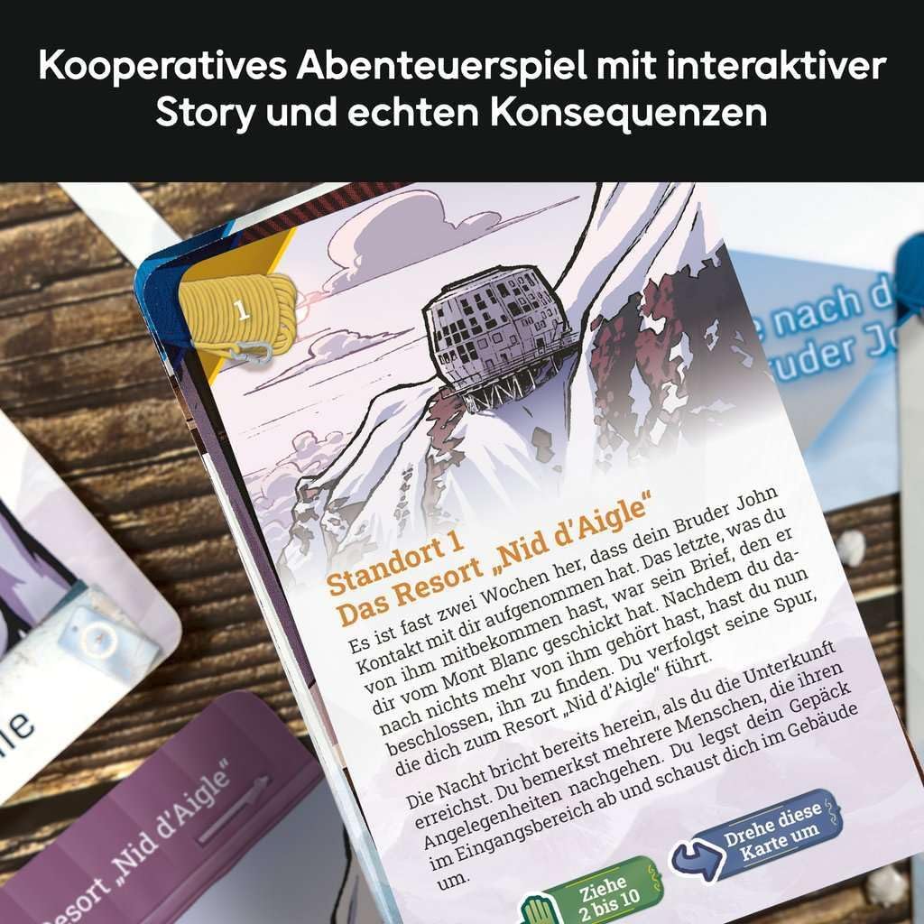 Detalle de Ravensburger 24849 Back Tales – Verschollen unter dem Eis: Kooperatives Mystery-Abenteuer für 1–6 Spieler ab 10 Jahren