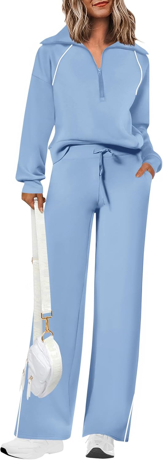 Detalle de PRETTYGARDEN 2-Piece Half-Zip Tracksuit XS–XXL